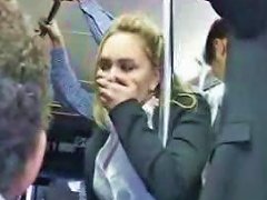 AlphaPorno Video - Cute Girl Is Fingered On The Bus